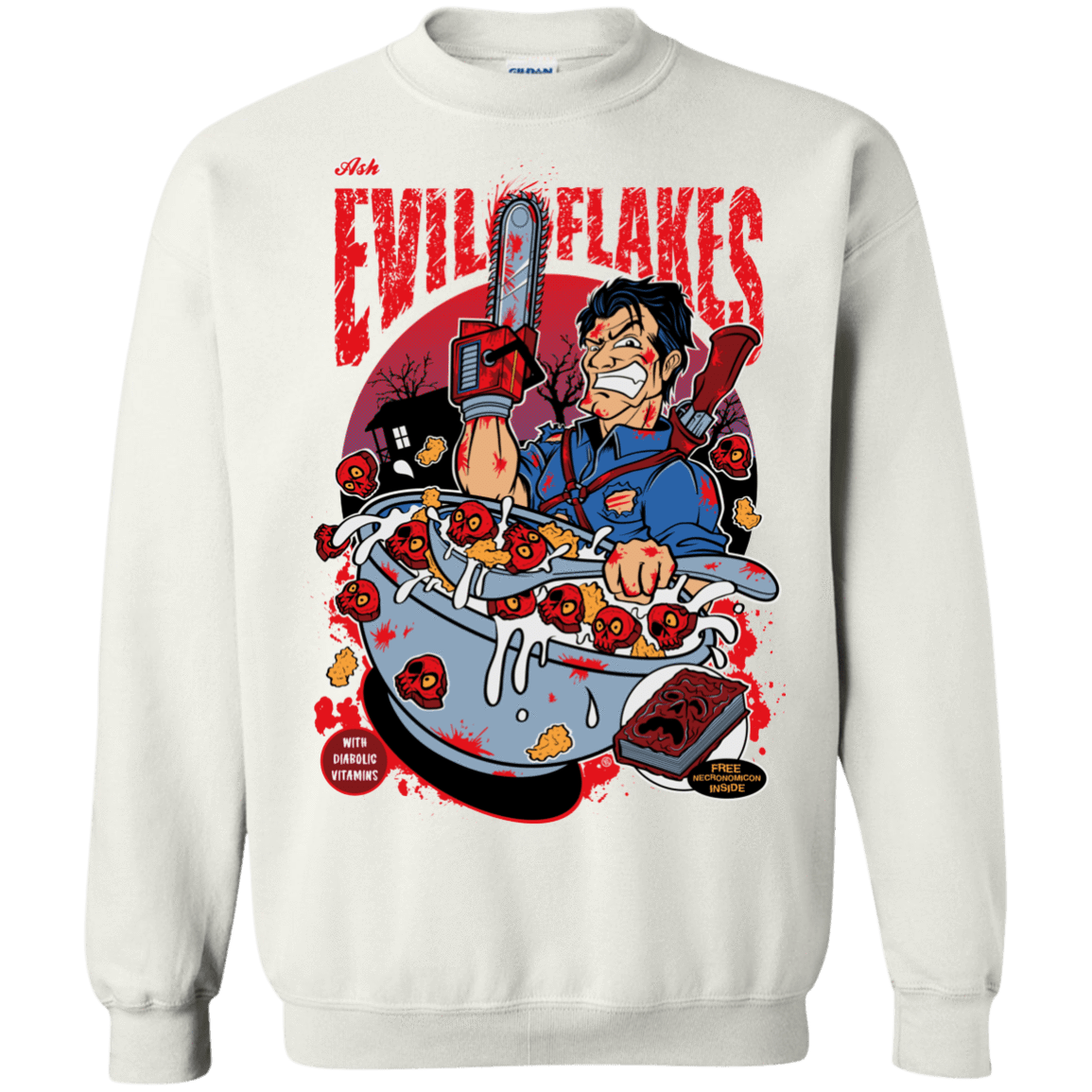 Sweatshirts White / S Evil Flakes Crewneck Sweatshirt