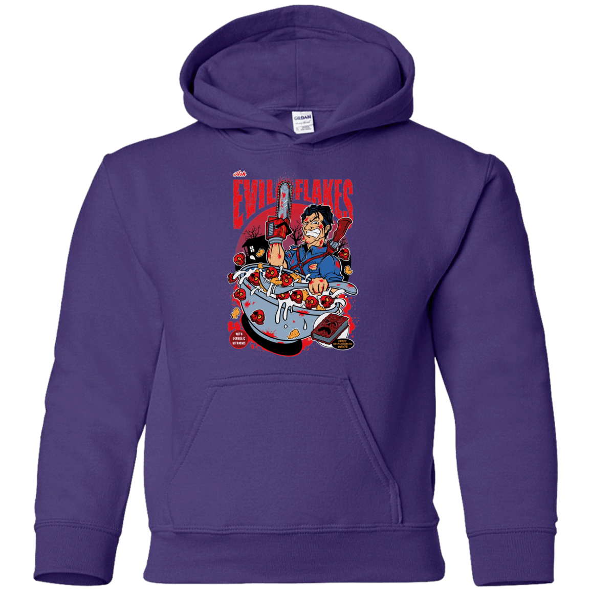 Sweatshirts Purple / YS Evil Flakes Youth Hoodie