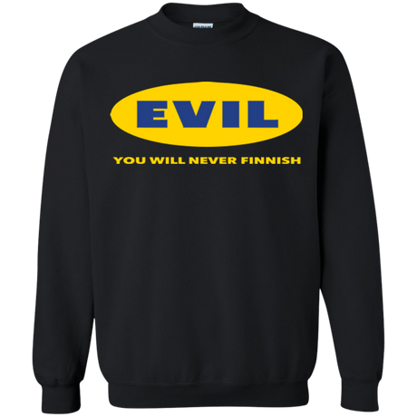 Sweatshirts Black / Small EVIL Never Finnish Crewneck Sweatshirt