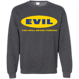 Sweatshirts Dark Heather / Small EVIL Never Finnish Crewneck Sweatshirt