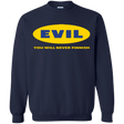 Sweatshirts Navy / Small EVIL Never Finnish Crewneck Sweatshirt