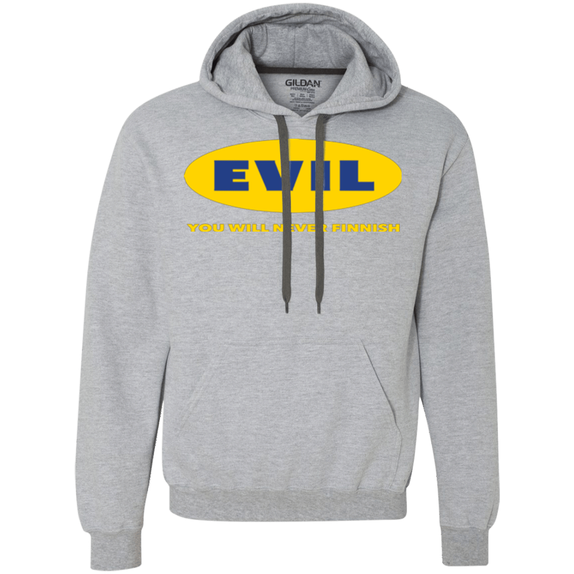 Sweatshirts Sport Grey / Small EVIL Never Finnish Premium Fleece Hoodie