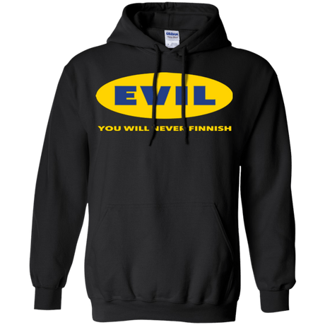 Sweatshirts Black / Small EVIL Never Finnish Pullover Hoodie