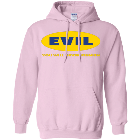 Sweatshirts Light Pink / Small EVIL Never Finnish Pullover Hoodie
