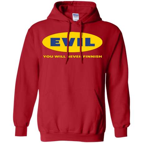 Sweatshirts Red / Small EVIL Never Finnish Pullover Hoodie