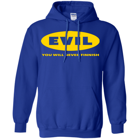 Sweatshirts Royal / Small EVIL Never Finnish Pullover Hoodie