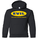 Sweatshirts Black / YS EVIL Never Finnish Youth Hoodie