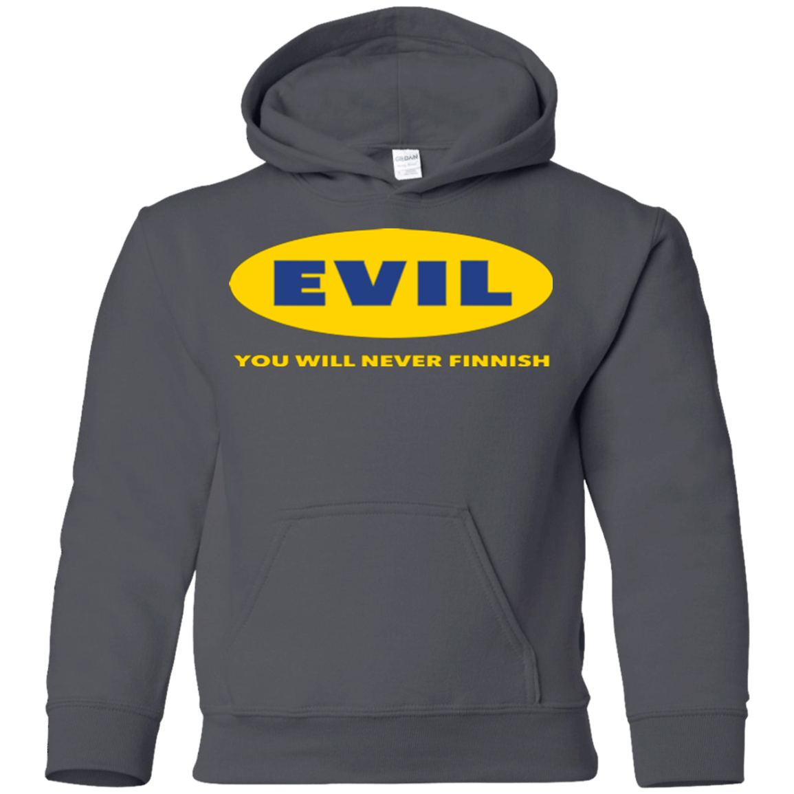 Sweatshirts Charcoal / YS EVIL Never Finnish Youth Hoodie