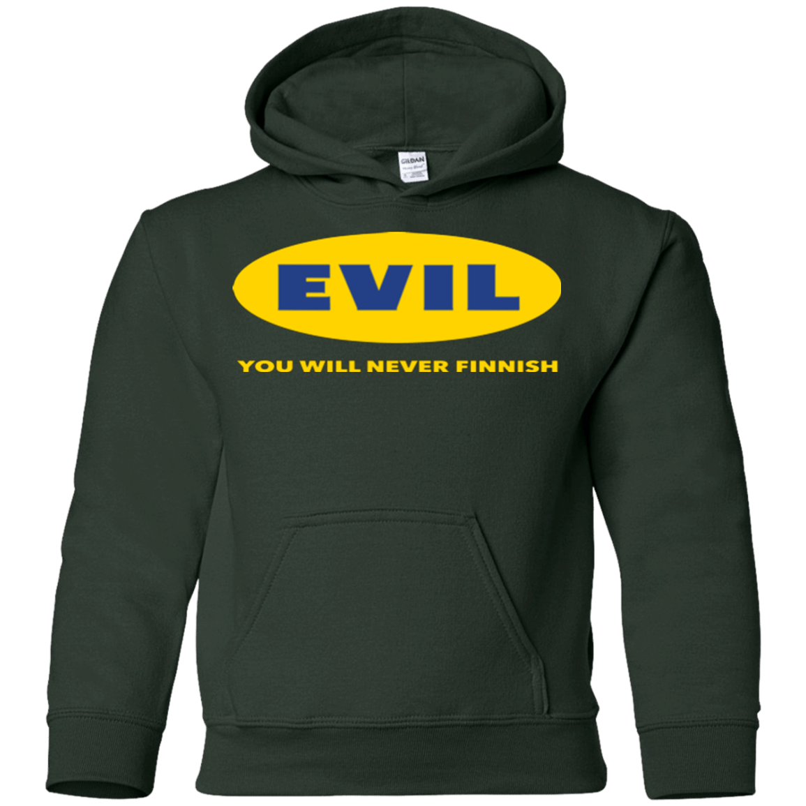 Sweatshirts Forest Green / YS EVIL Never Finnish Youth Hoodie