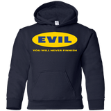 Sweatshirts Navy / YS EVIL Never Finnish Youth Hoodie