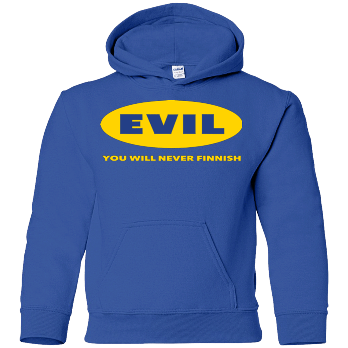 Sweatshirts Royal / YS EVIL Never Finnish Youth Hoodie