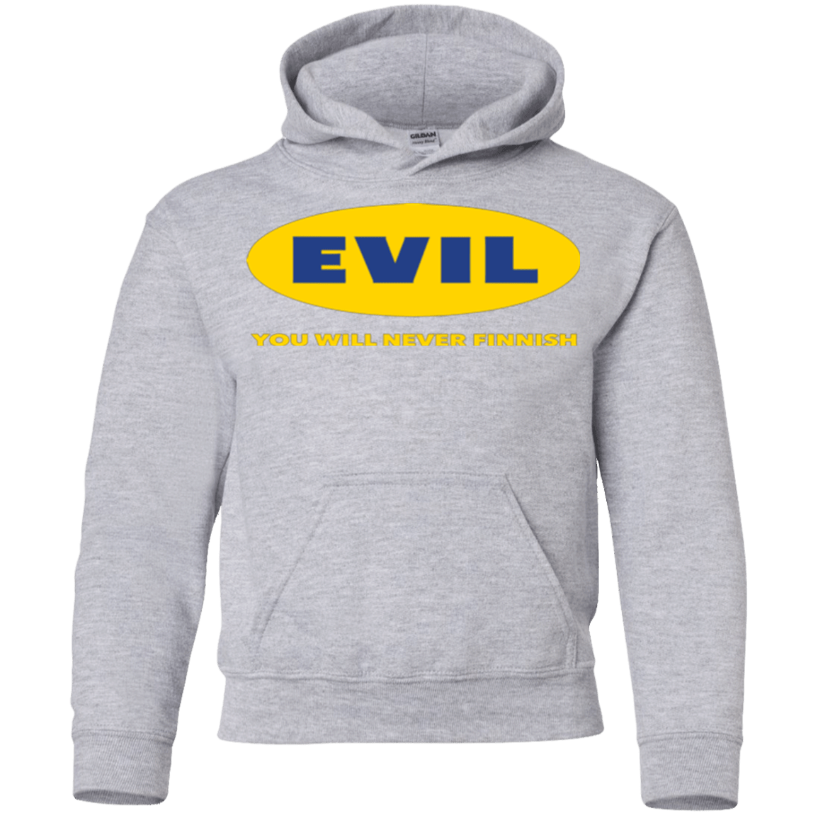 Sweatshirts Sport Grey / YS EVIL Never Finnish Youth Hoodie