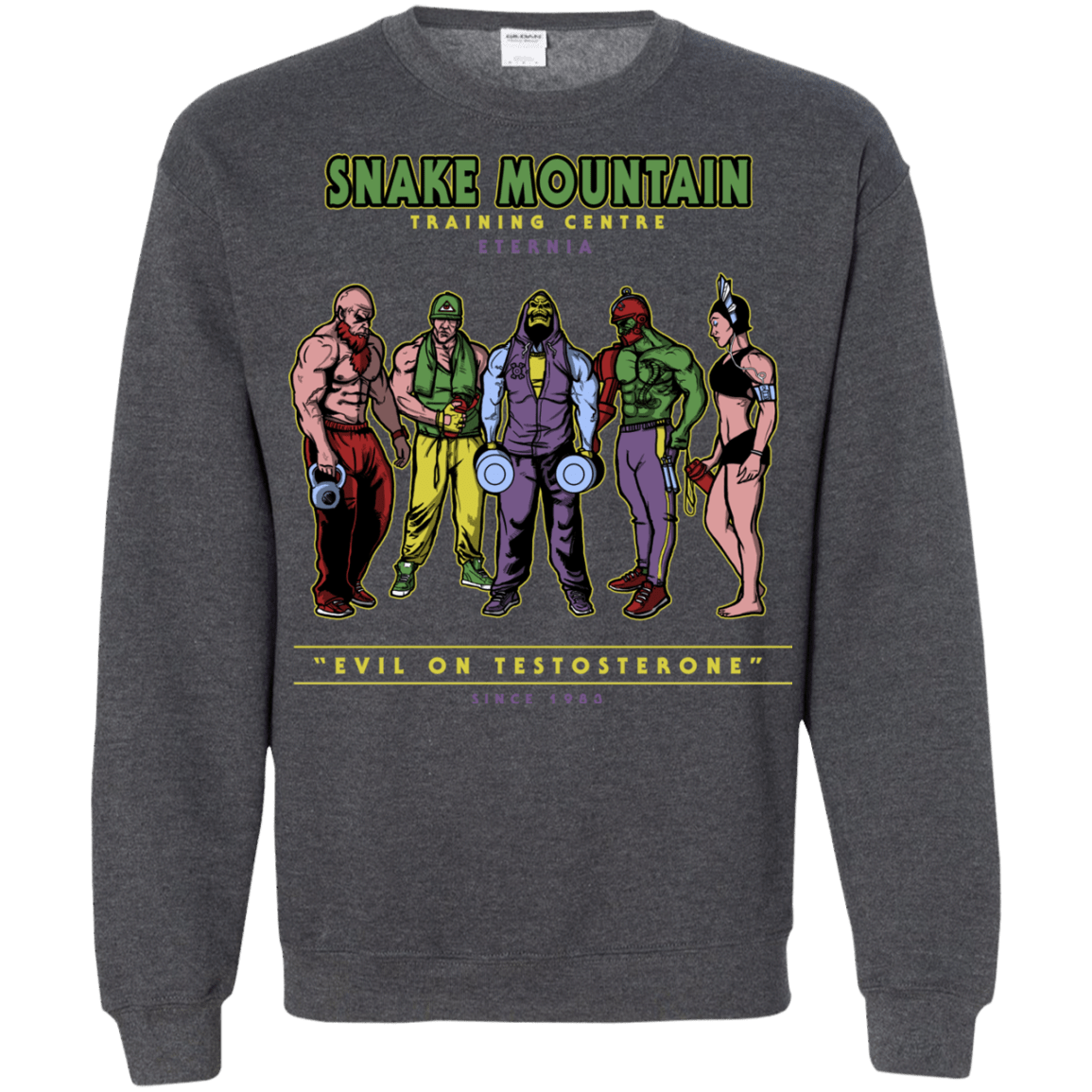 Sweatshirts Dark Heather / S Evil On Testosterone Crewneck Sweatshirt