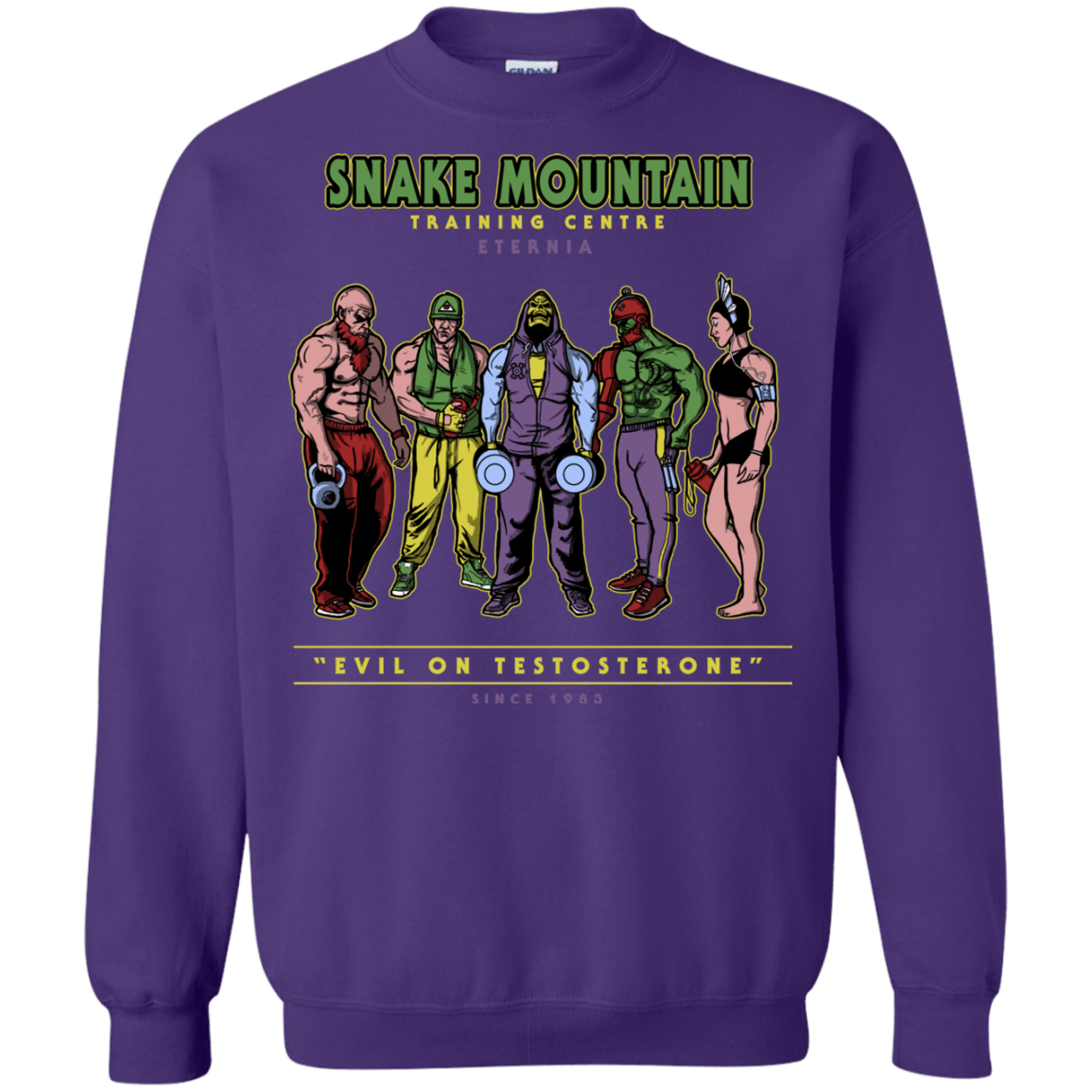 Sweatshirts Purple / S Evil On Testosterone Crewneck Sweatshirt