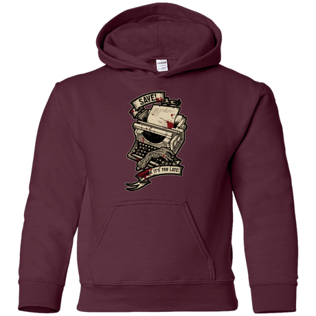 Sweatshirts Maroon / YS EVIL SAVE POINT Youth Hoodie