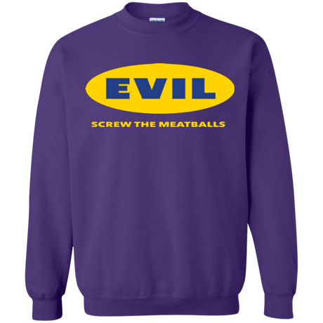 Sweatshirts Purple / Small EVIL Screw The Meatballs Crewneck Sweatshirt