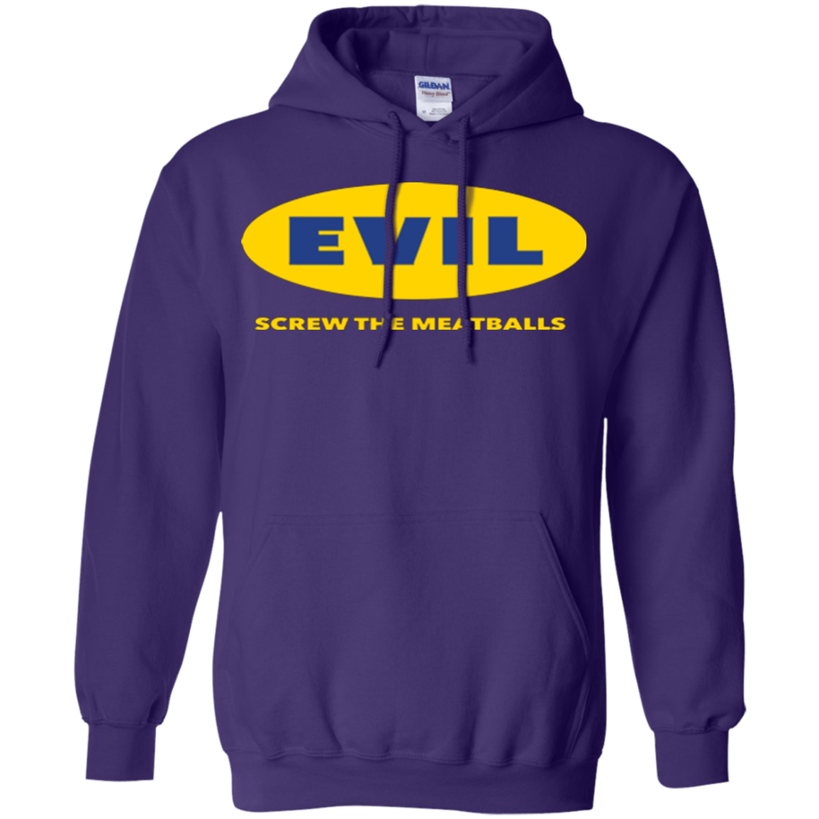 Sweatshirts Purple / Small EVIL Screw The Meatballs Pullover Hoodie