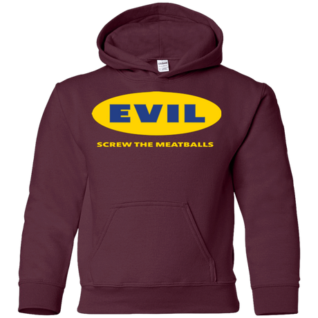 Sweatshirts Maroon / YS EVIL Screw The Meatballs Youth Hoodie