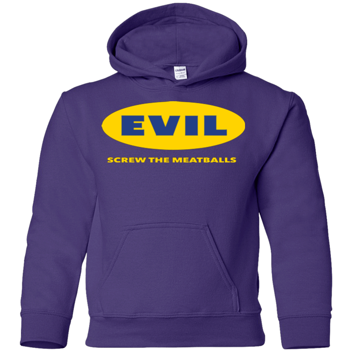 Sweatshirts Purple / YS EVIL Screw The Meatballs Youth Hoodie