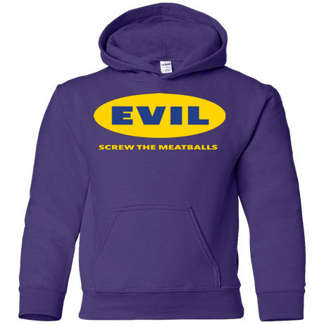 Sweatshirts Purple / YS EVIL Screw The Meatballs Youth Hoodie