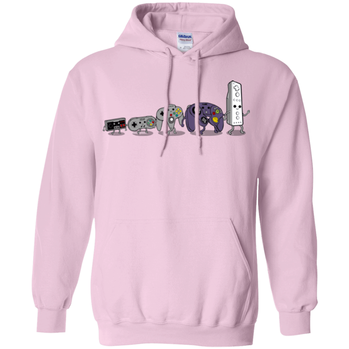 Sweatshirts Light Pink / Small Evolution controller NES Pullover Hoodie