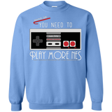 Sweatshirts Carolina Blue / Small Evolve Today! Play More NES Crewneck Sweatshirt