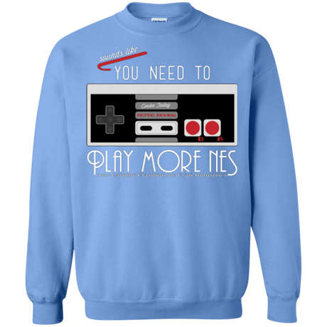 Sweatshirts Carolina Blue / Small Evolve Today! Play More NES Crewneck Sweatshirt