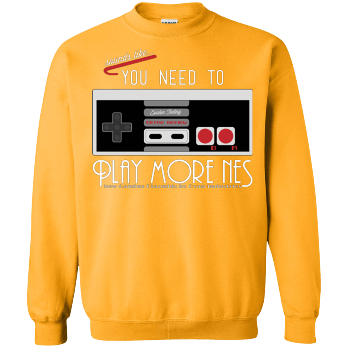 Sweatshirts Gold / Small Evolve Today! Play More NES Crewneck Sweatshirt