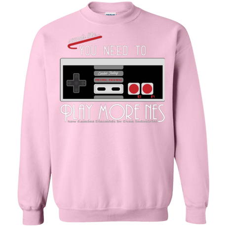 Sweatshirts Light Pink / Small Evolve Today! Play More NES Crewneck Sweatshirt