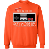 Sweatshirts Orange / Small Evolve Today! Play More NES Crewneck Sweatshirt