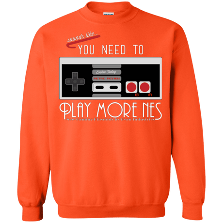 Sweatshirts Orange / Small Evolve Today! Play More NES Crewneck Sweatshirt