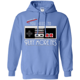 Sweatshirts Carolina Blue / Small Evolve Today! Play More NES Pullover Hoodie