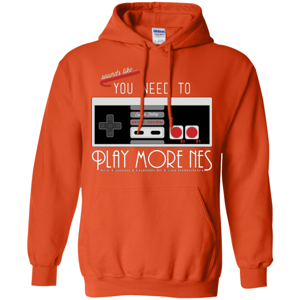 Sweatshirts Orange / Small Evolve Today! Play More NES Pullover Hoodie