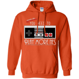 Sweatshirts Orange / Small Evolve Today! Play More NES Pullover Hoodie