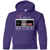 Sweatshirts Purple / YS Evolve Today! Play More NES Youth Hoodie