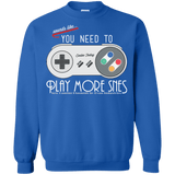 Sweatshirts Royal / Small Evolve Today! Play More SNES Crewneck Sweatshirt