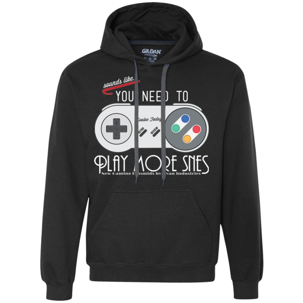 Sweatshirts Black / Small Evolve Today! Play More SNES Premium Fleece Hoodie