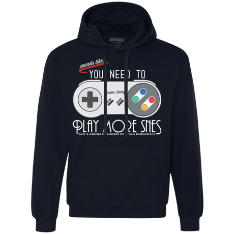 Sweatshirts Navy / Small Evolve Today! Play More SNES Premium Fleece Hoodie