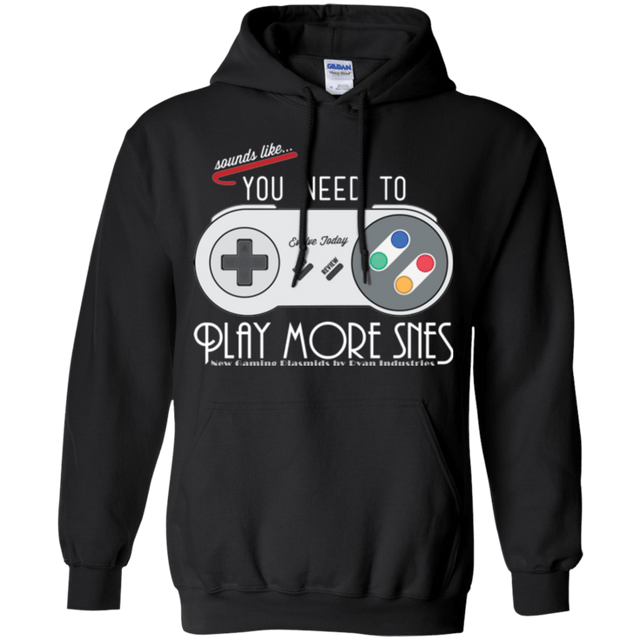 Sweatshirts Black / Small Evolve Today! Play More SNES Pullover Hoodie