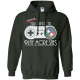 Sweatshirts Forest Green / Small Evolve Today! Play More SNES Pullover Hoodie