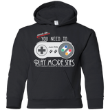 Sweatshirts Black / YS Evolve Today! Play More SNES Youth Hoodie