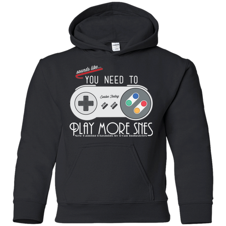 Sweatshirts Black / YS Evolve Today! Play More SNES Youth Hoodie