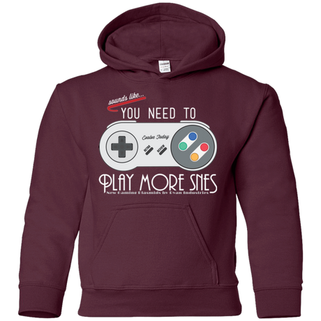 Sweatshirts Maroon / YS Evolve Today! Play More SNES Youth Hoodie