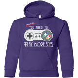 Sweatshirts Purple / YS Evolve Today! Play More SNES Youth Hoodie