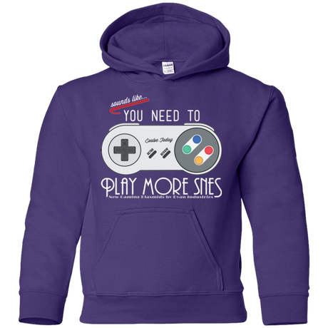 Sweatshirts Purple / YS Evolve Today! Play More SNES Youth Hoodie