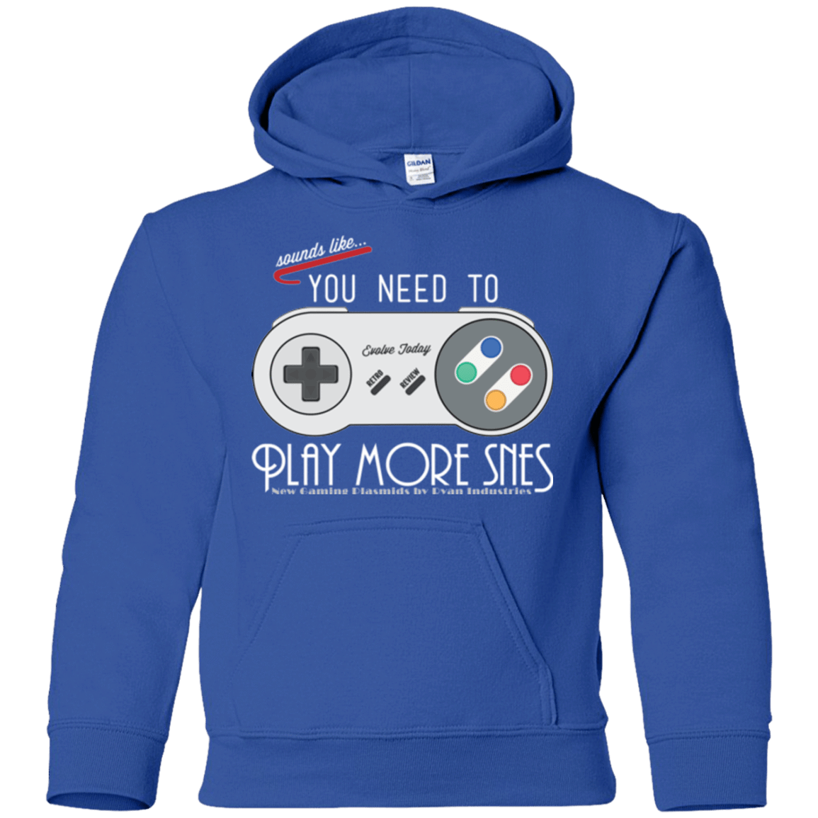 Sweatshirts Royal / YS Evolve Today! Play More SNES Youth Hoodie