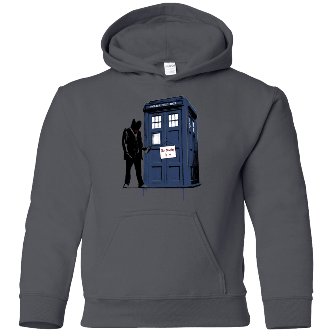 Sweatshirts Charcoal / YS Exit Through Tardis Youth Hoodie