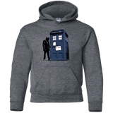 Sweatshirts Dark Heather / YS Exit Through Tardis Youth Hoodie