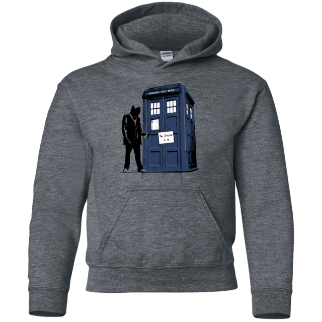Sweatshirts Dark Heather / YS Exit Through Tardis Youth Hoodie