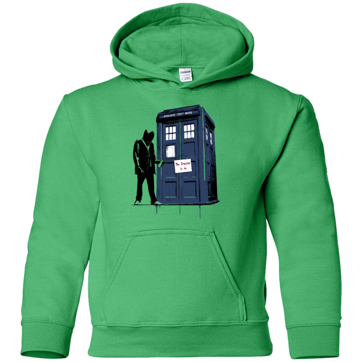 Sweatshirts Irish Green / YS Exit Through Tardis Youth Hoodie